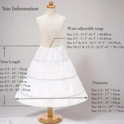 Rococo Victorian Princess Petticoat Hoop Skirt Under Skirt Tulle Skirt Solid Color Fancy Dress Girls' Masquerade Event / Party Prom Kid's Skirt