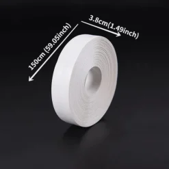 1roll Waterproof Mildew-proof Toilet Caulk Strip, Bathroom Self-adhesive Sealing Tape, Bathroom Waterproof Tape To Prevent Moisture And Mold, Beautiful Seam Stickers On The Edge Of The Bathroom Toilet