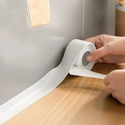 1roll Waterproof Mildew-proof Toilet Caulk Strip, Bathroom Self-adhesive Sealing Tape, Bathroom Waterproof Tape To Prevent Moisture And Mold, Beautiful Seam Stickers On The Edge Of The Bathroom Toilet