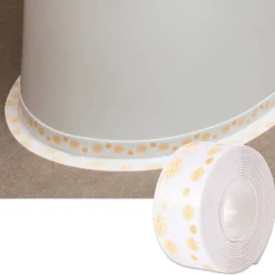 1roll Waterproof Mildew-proof Toilet Caulk Strip, Bathroom Self-adhesive Sealing Tape, Bathroom Waterproof Tape To Prevent Moisture And Mold, Beautiful Seam Stickers On The Edge Of The Bathroom Toilet