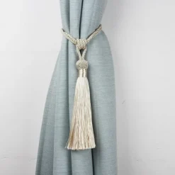 Rope Curtain Tassel Tie Backs Curtain Fringe Tiebacks Holdbacks Window Drapes Curtain Strap Buckle Holder Window Decorative Accessories