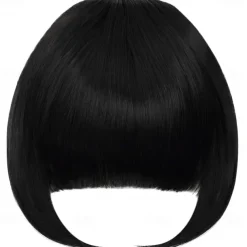 Rose bud Bangs Hair Clip in Bangs Hair Extensions Synthetic Flat Bang with Temples Front Face Fringe Bangs Hair Pieces for Women