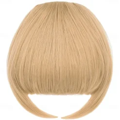 Rose bud Bangs Hair Clip in Bangs Hair Extensions Synthetic Flat Bang with Temples Front Face Fringe Bangs Hair Pieces for Women