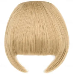 Rose bud Bangs Hair Clip in Bangs Hair Extensions Synthetic Flat Bang with Temples Front Face Fringe Bangs Hair Pieces for Women