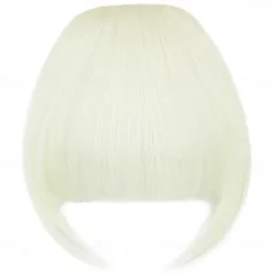 Rose bud Bangs Hair Clip in Bangs Hair Extensions Synthetic Flat Bang with Temples Front Face Fringe Bangs Hair Pieces for Women