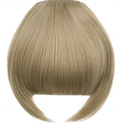 Rose bud Bangs Hair Clip in Bangs Hair Extensions Synthetic Flat Bang with Temples Front Face Fringe Bangs Hair Pieces for Women