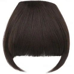 Rose bud Bangs Hair Clip in Bangs Hair Extensions Synthetic Flat Bang with Temples Front Face Fringe Bangs Hair Pieces for Women