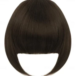 Rose bud Bangs Hair Clip in Bangs Hair Extensions Synthetic Flat Bang with Temples Front Face Fringe Bangs Hair Pieces for Women