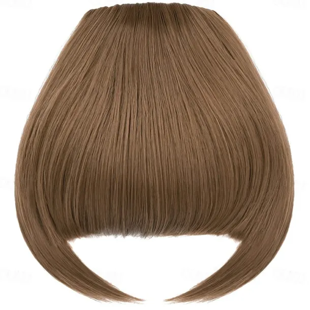 Rose bud Bangs Hair Clip in Bangs Hair Extensions Synthetic Flat Bang with Temples Front Face Fringe Bangs Hair Pieces for Women