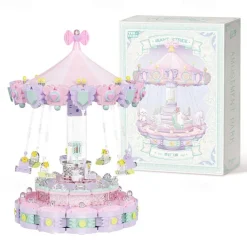 Rotating Carousel DIY Building Block for Girls and Boys 6 -12 Years Old 1680 pcs STEM Construction Toy Christmas and Valentine Gifts for Adults and Aged 8 9 10 11 12 Kids
