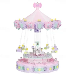 Rotating Carousel DIY Building Block for Girls and Boys 6 -12 Years Old 1680 pcs STEM Construction Toy Christmas and Valentine Gifts for Adults and Aged 8 9 10 11 12 Kids