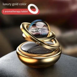 Rotating Solar Powered Car Aromatherapy Car Solid Perfume Air Freshener Air Purifier Car Interior Decoration Accessories