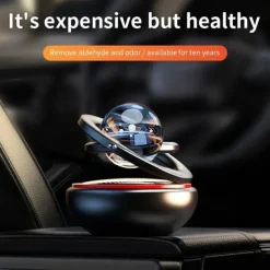 Rotating Solar Powered Car Aromatherapy Car Solid Perfume Air Freshener Air Purifier Car Interior Decoration Accessories