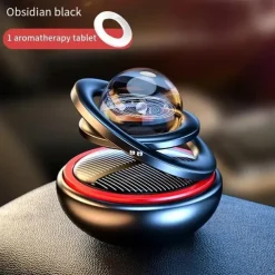Rotating Solar Powered Car Aromatherapy Car Solid Perfume Air Freshener Air Purifier Car Interior Decoration Accessories