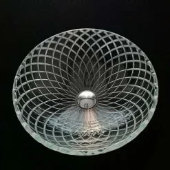 Round Basin Sink 16.5 inches, Tempered Glass Crystal Vessel Sink with Pop Up Drain and Mounting Ring, Washroom Art Basin Countertop Artistic Above Counter Vanity Bowl