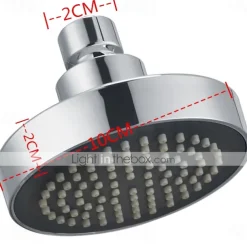 Round Chrome Plated Shower Top Spray，A Grade ABS Silvery Rainfall Soft Spray Function Rain Shower
