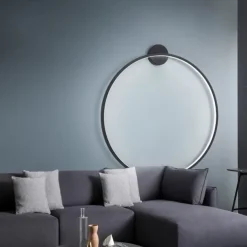 Round Indoor Led Wall Lights Wall Sconces Modern Ring Wall Mounted Lighting Fixture Mid Century Circle Wall Lamps Decor Wall Gold Black 85-265V