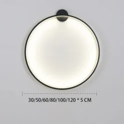 Round Indoor Led Wall Lights Wall Sconces Modern Ring Wall Mounted Lighting Fixture Mid Century Circle Wall Lamps Decor Wall Gold Black 85-265V
