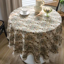 Round Tablecloths Elegant and Durable Table Covers Perfect for Dining and Kitchen Tables Ideal for Everyday Use or Special Occasions