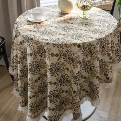 Round Tablecloths Elegant and Durable Table Covers Perfect for Dining and Kitchen Tables Ideal for Everyday Use or Special Occasions