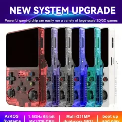 R36S Handheld Game Console 3.5 Inch IPS Screen Retro Game Console Linux System Screen Portable Pocket Video Player Travel Essentials 64GB and128G Extra Large Memory