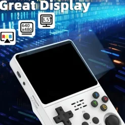 R36S Handheld Game Console 3.5 Inch IPS Screen Retro Game Console Linux System Screen Portable Pocket Video Player Travel Essentials 64GB and128G Extra Large Memory