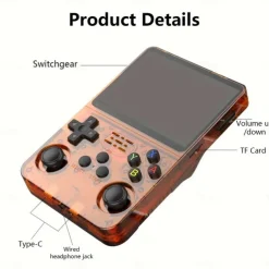 R36S Handheld Game Console 3.5 Inch IPS Screen Retro Game Console Linux System Screen Portable Pocket Video Player Travel Essentials 64GB and128G Extra Large Memory