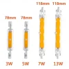 R7S LED COB Light Bulb 78MM 3W 5W 118MM 7W 12W J78 J118 Double Ended Flood Light Landscape Lights Warm Cold White AC 110V 220V