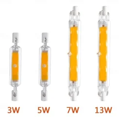 R7S LED COB Light Bulb 78MM 3W 5W 118MM 7W 12W J78 J118 Double Ended Flood Light Landscape Lights Warm Cold White AC 110V 220V