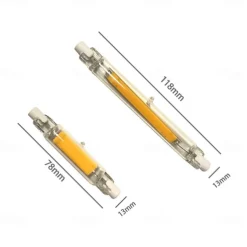 R7S LED COB Light Bulb 78MM 3W 5W 118MM 7W 12W J78 J118 Double Ended Flood Light Landscape Lights Warm Cold White AC 110V 220V