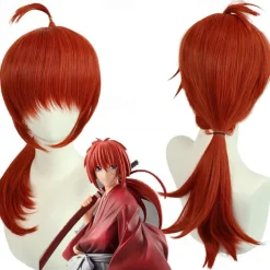 Rurouni Kenshin Himura Kenshin Anime Cosplay Wigs Cosplay Wigs Halloween Carnival Party Comic Con Wig For Women's Adults'