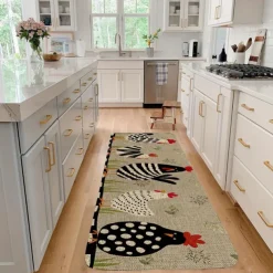 Rustic Chicken Kitchen Mat Non-Slip Rug Indoor Outdoor Mat Bedroom Decor Bathroom Mat Entrance Rug Door Mat