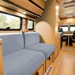 RV Dinette Cushion Covers Stretch Corn Velvet RV Cushion Covers - Elastic Sofa Seat Slipcovers for Camper - Comfortable and Durable for Camping and RV Furniture