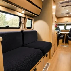 RV Dinette Cushion Covers Stretch Corn Velvet RV Cushion Covers - Elastic Sofa Seat Slipcovers for Camper - Comfortable and Durable for Camping and RV Furniture