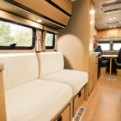 RV Dinette Cushion Covers Stretch Corn Velvet RV Cushion Covers - Elastic Sofa Seat Slipcovers for Camper - Comfortable and Durable for Camping and RV Furniture