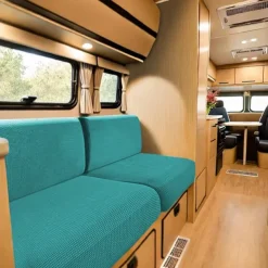 RV Dinette Cushion Covers Stretch Corn Velvet RV Cushion Covers - Elastic Sofa Seat Slipcovers for Camper - Comfortable and Durable for Camping and RV Furniture