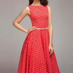 50s A-Line Dress Retro Vintage 1950s Swing Dress Flare Dress Women's Costume Vintage Cosplay Casual Daily Dress