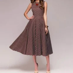 50s A-Line Dress Retro Vintage 1950s Swing Dress Flare Dress Women's Costume Vintage Cosplay Casual Daily Dress