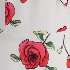 50s A-Line Dress 1950s Grease Outfits Vintage Elegant Summer Cocktail Dress Women's Off Shoulder Vintage Dress Wedding Party Knee Length A-Line Dress Masquerade