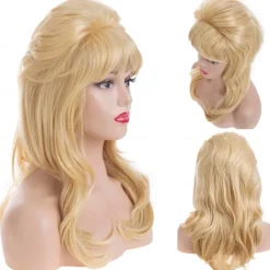 50s Beehive Wigs for Women Blonde Bouffant Big Synthetic Married Housewife Vintage Costume Cosplay Wig Halloween Wigs