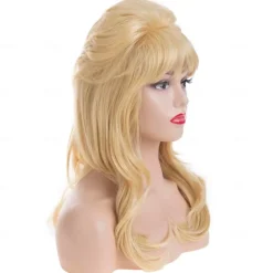 50s Beehive Wigs for Women Blonde Bouffant Big Synthetic Married Housewife Vintage Costume Cosplay Wig Halloween Wigs