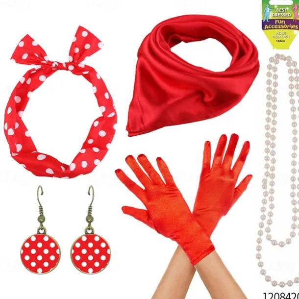 1950s Grease Outfits Vintage Inspired Flare Dress Women's Costume Vintage Cosplay Date Party & Evening Festival Silk Scarf