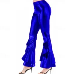 1980s Hip Pop Bell Bottom Pants Abba Costume Flared Trousers Solid Color Fancy Dress Women's Carnival Costume Carnival Performance Prom Pride Parade Adults' Pants All Seasons