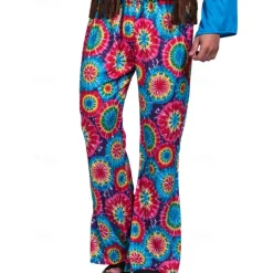 1960s Hippie 1970s Party Costume Masquerade Disco Fancy Dress Men's Masquerade Party / Evening Pride Parade Pride Month Adults' Vest Top Pants