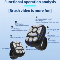 S22 Portable Smart Wireless wireless Ring Remote Control Wireless Selfie Distance Smart Finger Ring Remote Control