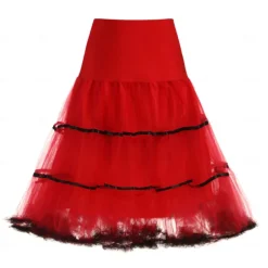1950s Princess Knee Length Petticoat Hoop Skirt Tutu Under Skirt Fancy Dress Women's Party / Evening Prom Bachelorette Party Adults' Skirt