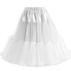 1950s Princess Petticoat Hoop Skirt Under Skirt Tulle Skirt Solid Color Fancy Dress Women's Masquerade Event / Party Prom Bachelorette Party Adults' Skirt