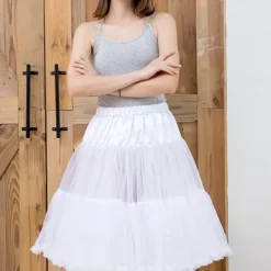 1950s Princess Petticoat Hoop Skirt Under Skirt Tulle Skirt Solid Color Fancy Dress Women's Masquerade Event / Party Prom Bachelorette Party Adults' Skirt