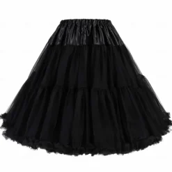 1950s Princess Petticoat Hoop Skirt Under Skirt Tulle Skirt Solid Color Fancy Dress Women's Masquerade Event / Party Prom Bachelorette Party Adults' Skirt