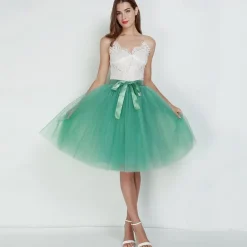 1950s Princess Rockabilly Knee Length Petticoat Hoop Skirt Tutu Under Skirt Solid Color Fancy Dress Women's Carnival Masquerade Party Evening Wear Cocktail Party Tea Party Adults' Skirt